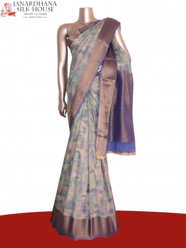 Pure Shaded Brocade Zari Crepe Silk Saree